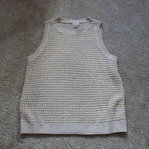 a new day Textured Cream Tank Top